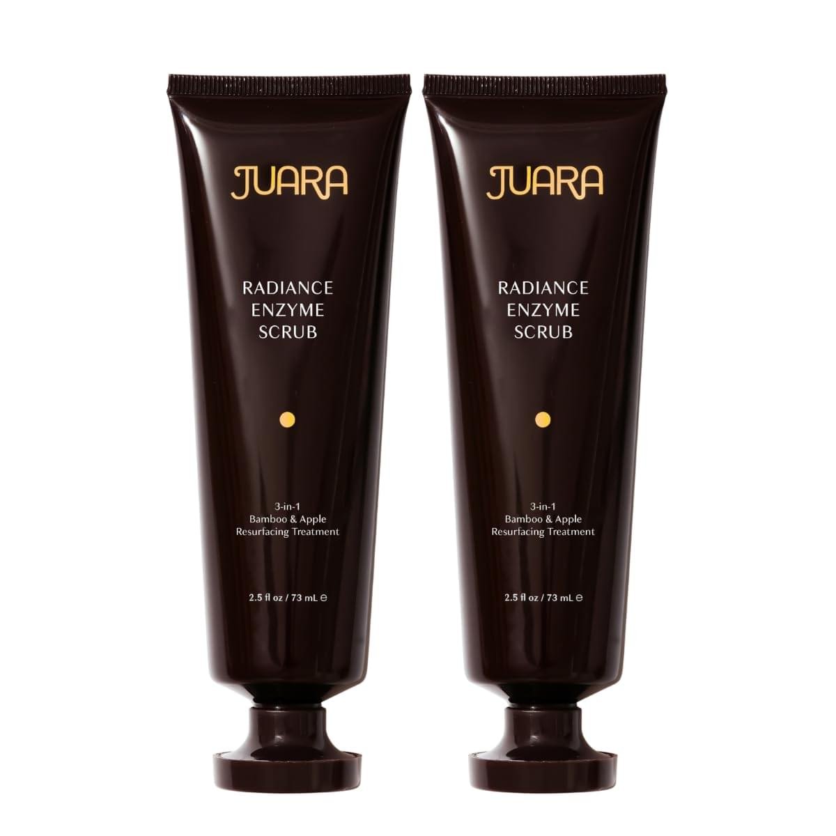 JUARA – Radiance Enzyme Scrub | Sensitive Exfoliant | Brightening Facial Cleanser | Pore Clarifier | Invigorating, 3-1 Face Wash | Cruelty Free, Paraben & Sulfate Free, Vegetarian | 2.5 oz (2 Pack)