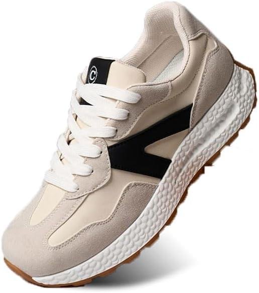 Athletic Walking Shoes for Women Popcorn Sole Sports Sneakers Color Block Classic Shoes for Walking,Running,Shopping