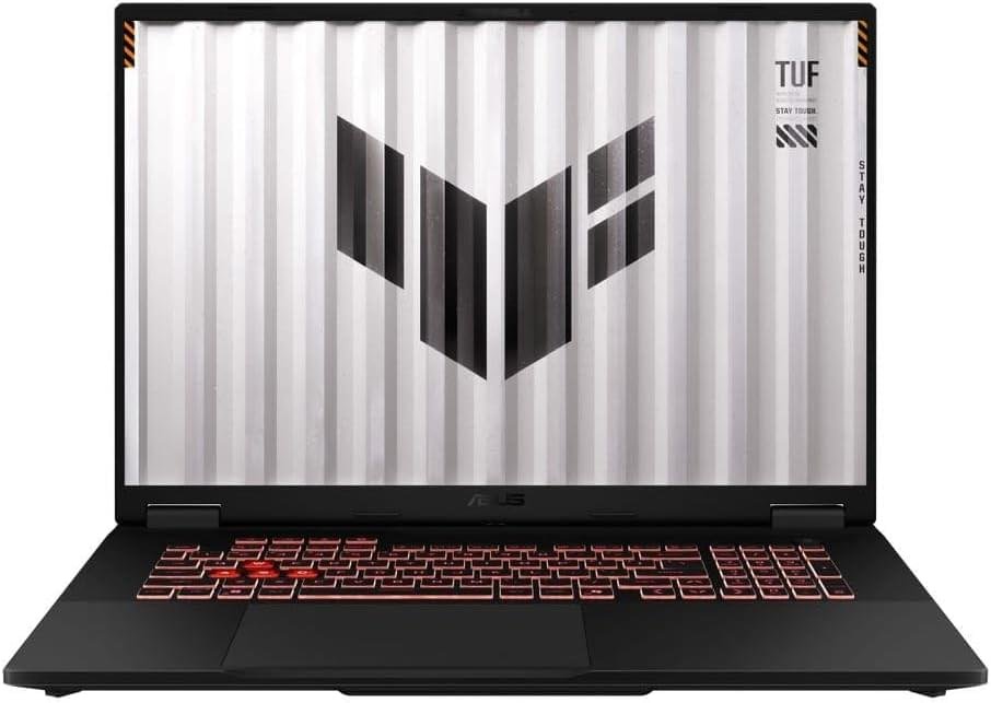 ASUS 2025 Gaming Laptop | TUF Gaming A18 | AMD 8-Core Ryzen 7 260 | NVIDIA GeForce RTX 5060 | 32GB DDR5 | 1TB SSD | 18″ 1920×1200 144Hz | Win11 Pro – Wi-Fi 6E – BT 5.3 – RGB Backlit KB – Jaeger Gray