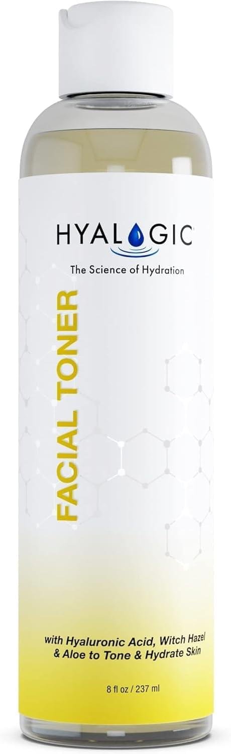 Hyalogic Witch Hazel Toner – Alcohol-Free Facial Toner with Hyaluronic Acid & Aloe Vera – Face Astringent for All Skin Types – Facial Toner to Boost Brightness & Softness (8 fl oz)