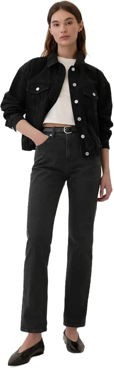 Gap Womens High Rise 90s Straight Fit Denim Jeans