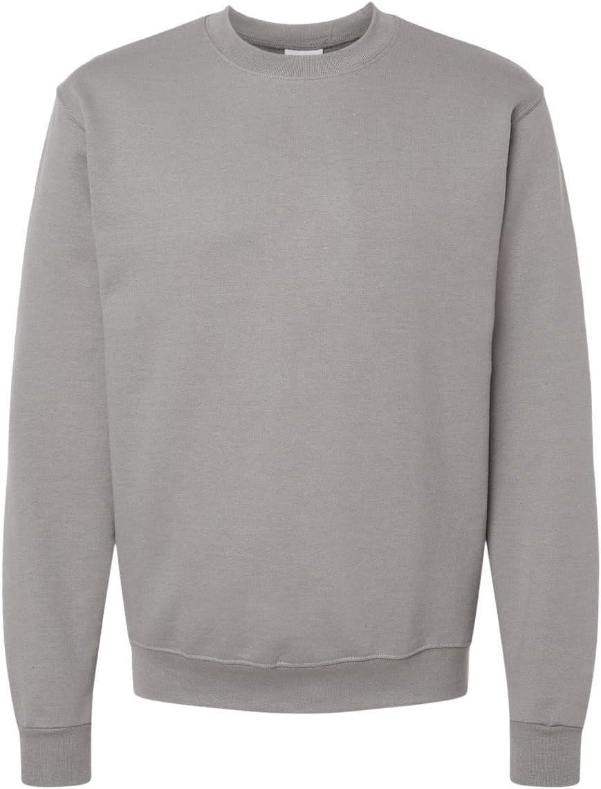 Champion Mens Powerblend Crewneck Sweatshirt, XL, Stone Grey