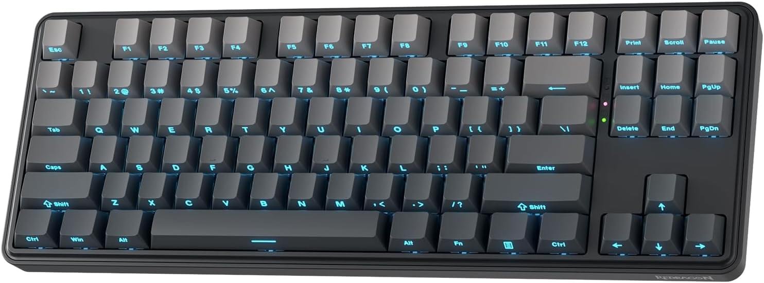 Redragon K707 PRO GB 80% Gasket RGB Gaming Keyboard, 3-Modes Wireless TKL Mechanical Keyboard w/Hot-Swap South-Facing LEDs Socket, PBT Gradient Keycaps & 5-Layer Noise Dampening, Custom Linear Switch