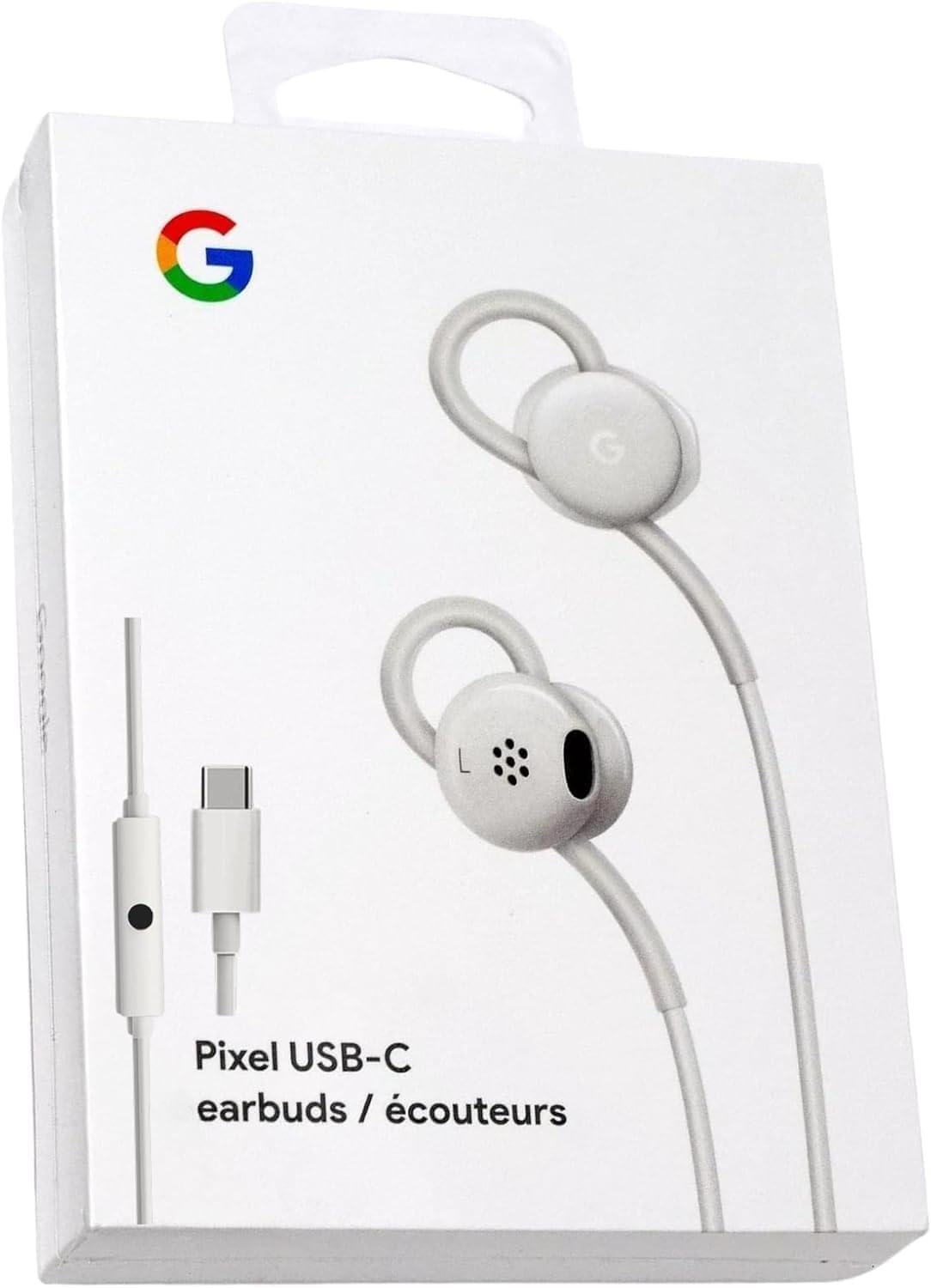 Google Earbuds Wired Headset USB-C, Comfortable Fit, Inline Controls, Compatible with Type-C Phones – White (Retail)