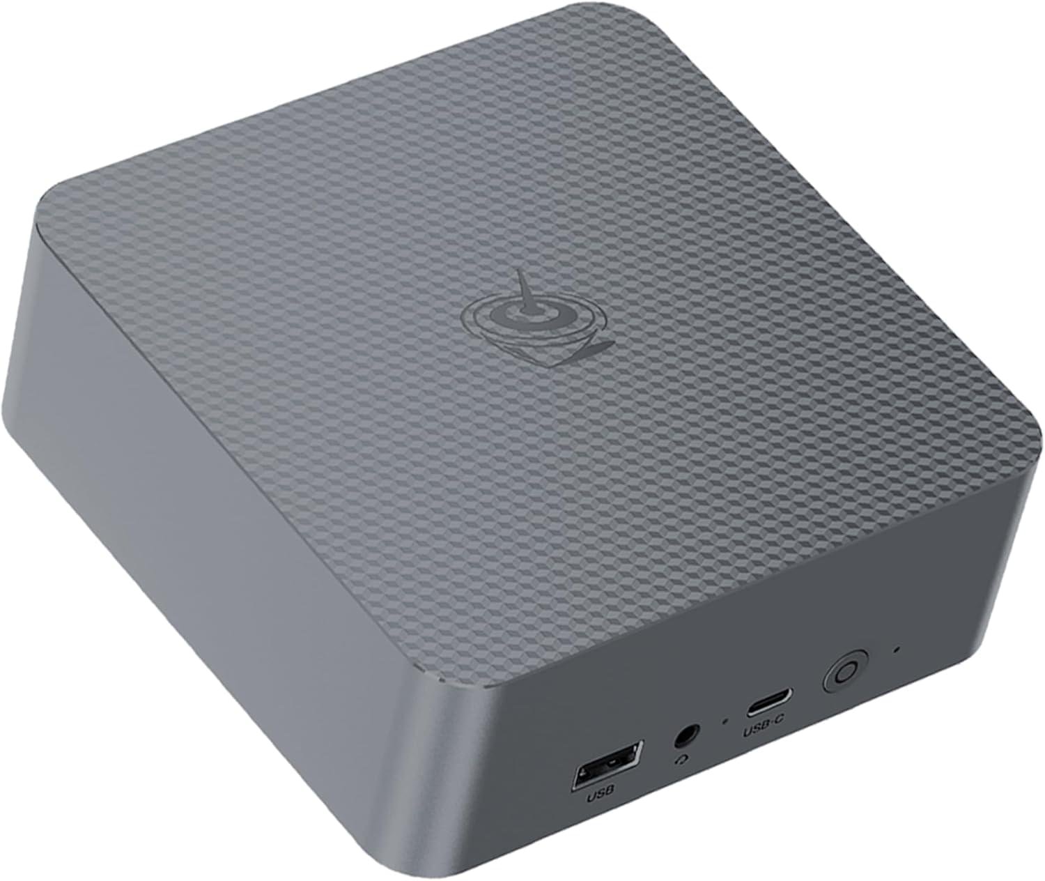 Beelink EQR5 Mini Desktop PC with AMD Ryzen 5 5500U 6C/12T, 16GB DDR4 500G NVMe M.2 SSD, Dual Display Output, Built in PSU, WiFi 6, 1000M RJ45, Bluetooth 5.2 W-11 Mini Computer