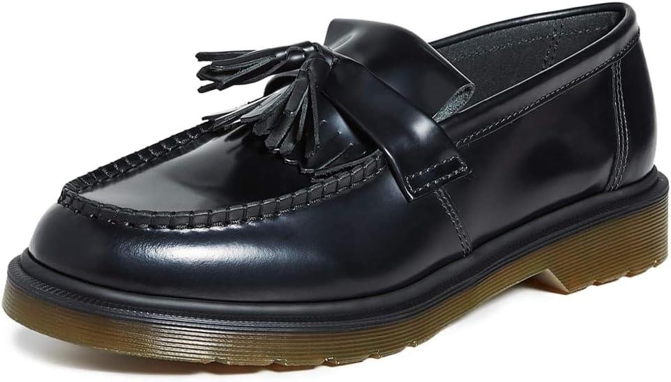 Adrian Tassel Loafer in Black by Dr. Martens