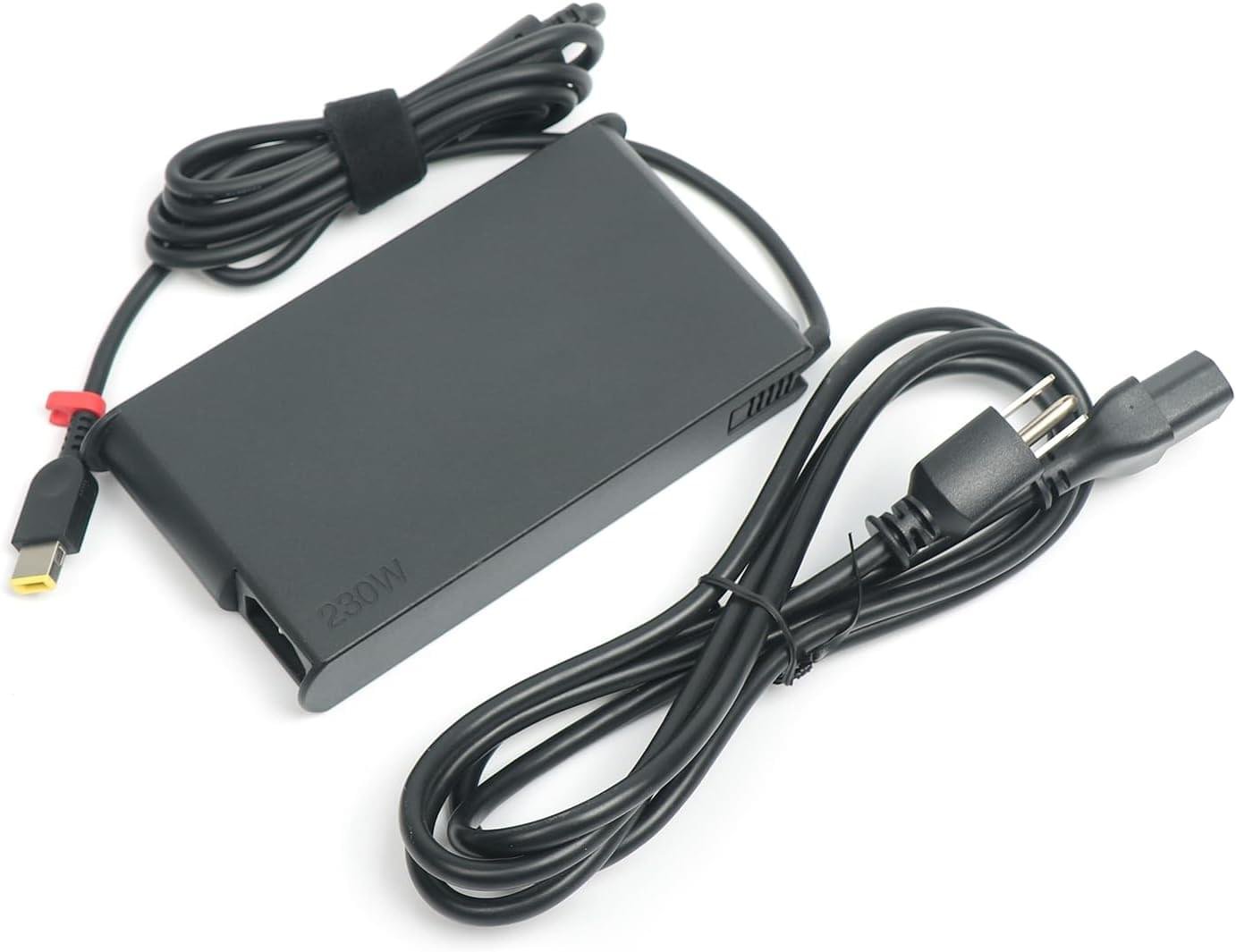 Lenovo 20V 11.5A 230W Slim Tip AC Adapter for Legion 5i Gen 9 Legion Slim 5 Gen 9 (16″ AMD) ThinkBook 16p Gen 4, Compatible P/N: ADL230SCC3A, SA10R16890, 02DL144., Black