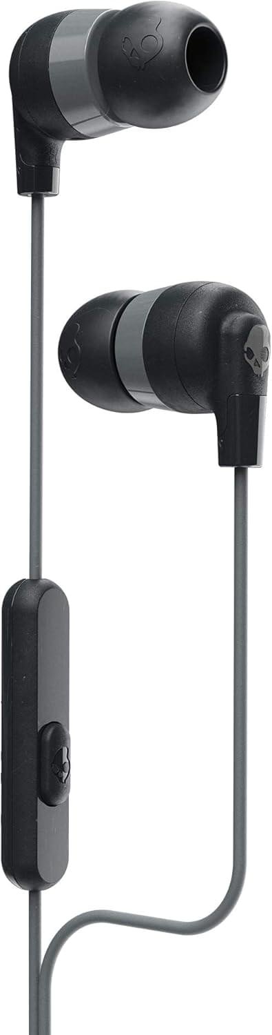 Skullcandy Ink’d+ Wired Earbuds with 3.5mm Plug, Noise Isolating Fit, Built-in Microphone Call and Track Control, Ear Gel Sizes Included for Custom Fit, Convenient for Travel – Black