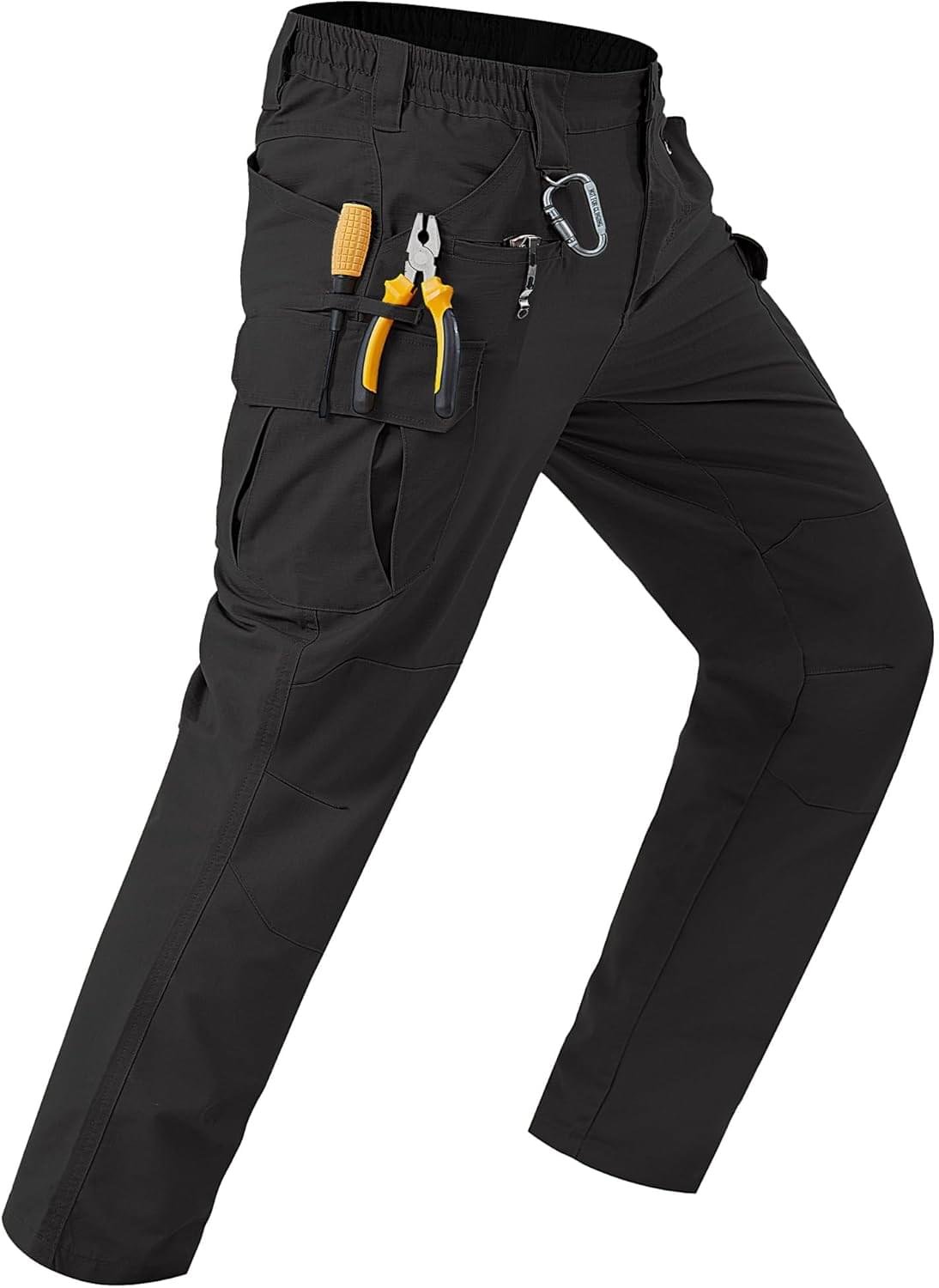 Men’s Cargo Work Pants Lightweight Ripstop Water, Resistant for Hiking, Tactical Missions with 7-Pocket