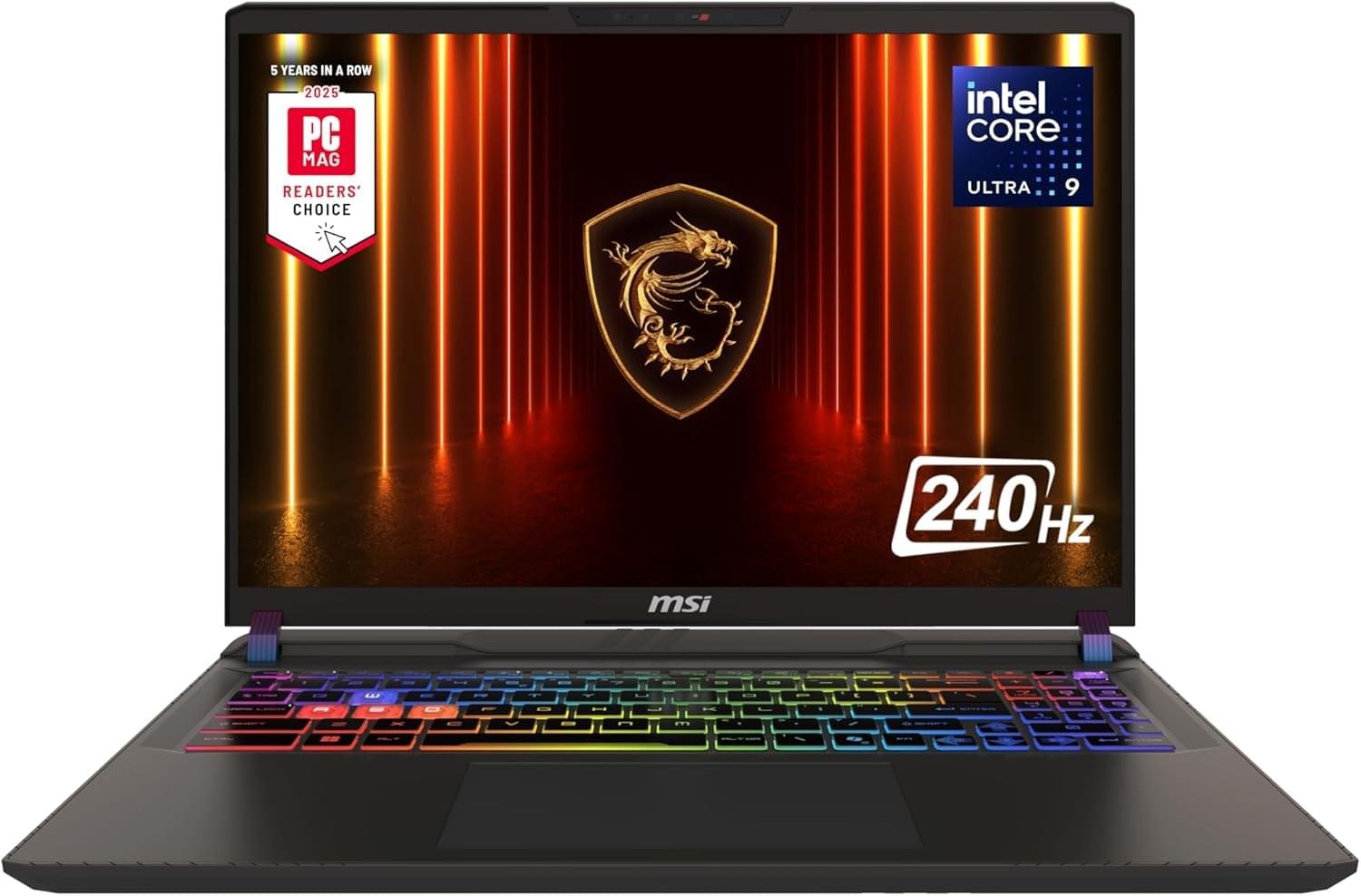 MSI Vector 16 HX AI 16” 240Hz QHD+ Gaming Laptop: Intel Core Ultra 9-275HX, NVIDIA Geforce RTX 5070Ti, 16GB DDR5, 1TB NVMe SSD, Thunderbolt 5, Wi-Fi 7, Win 11 Home: Cosmo Gray A2XWHG-211US