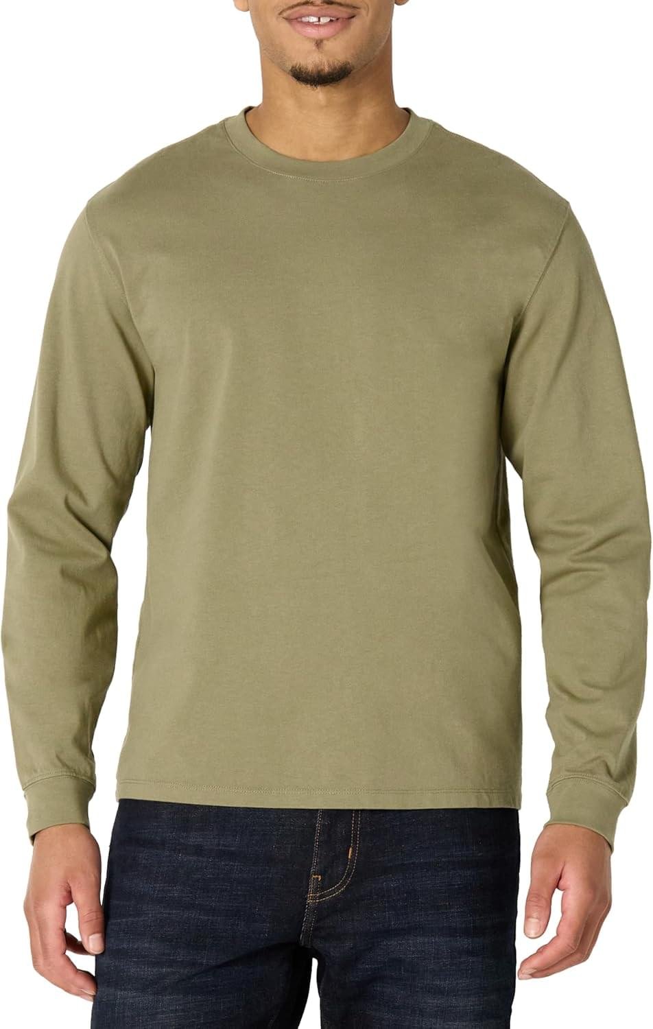 Amazon Essentials Mens Heavyweight Relaxed Fit Long Sleeve T-Shirt