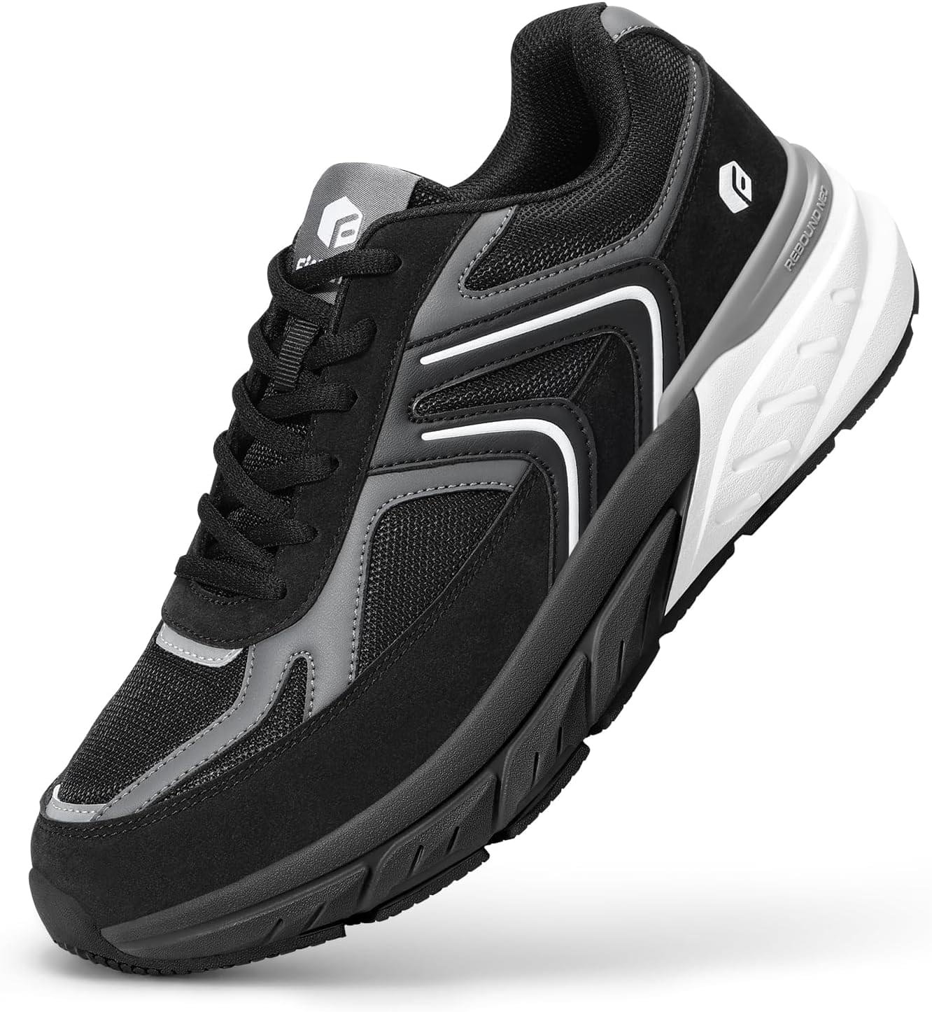 FitVille Extra Wide Shoes for Men, Wide Walking Shoes Wide Width Casual Sneakers Comfortable Orthopedic Shoe Arch Support for Plantar Fasciitis Neuropathy – Rebound NEO V5