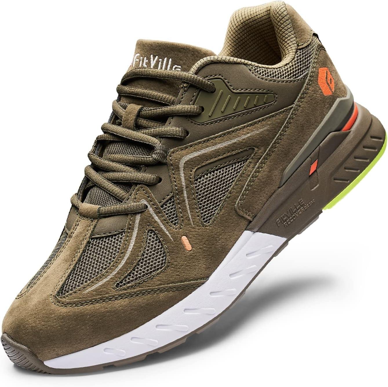 FitVille Extra Wide Walking Shoes for Men Wide Width Sneakers for Flat Feet Heel Pain Relief – Rebound Core