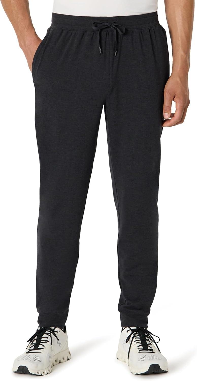 Amazon Essentials Mens Athletic Soft Performance Lightweight Gym Workout Tapered Track Sweatpants