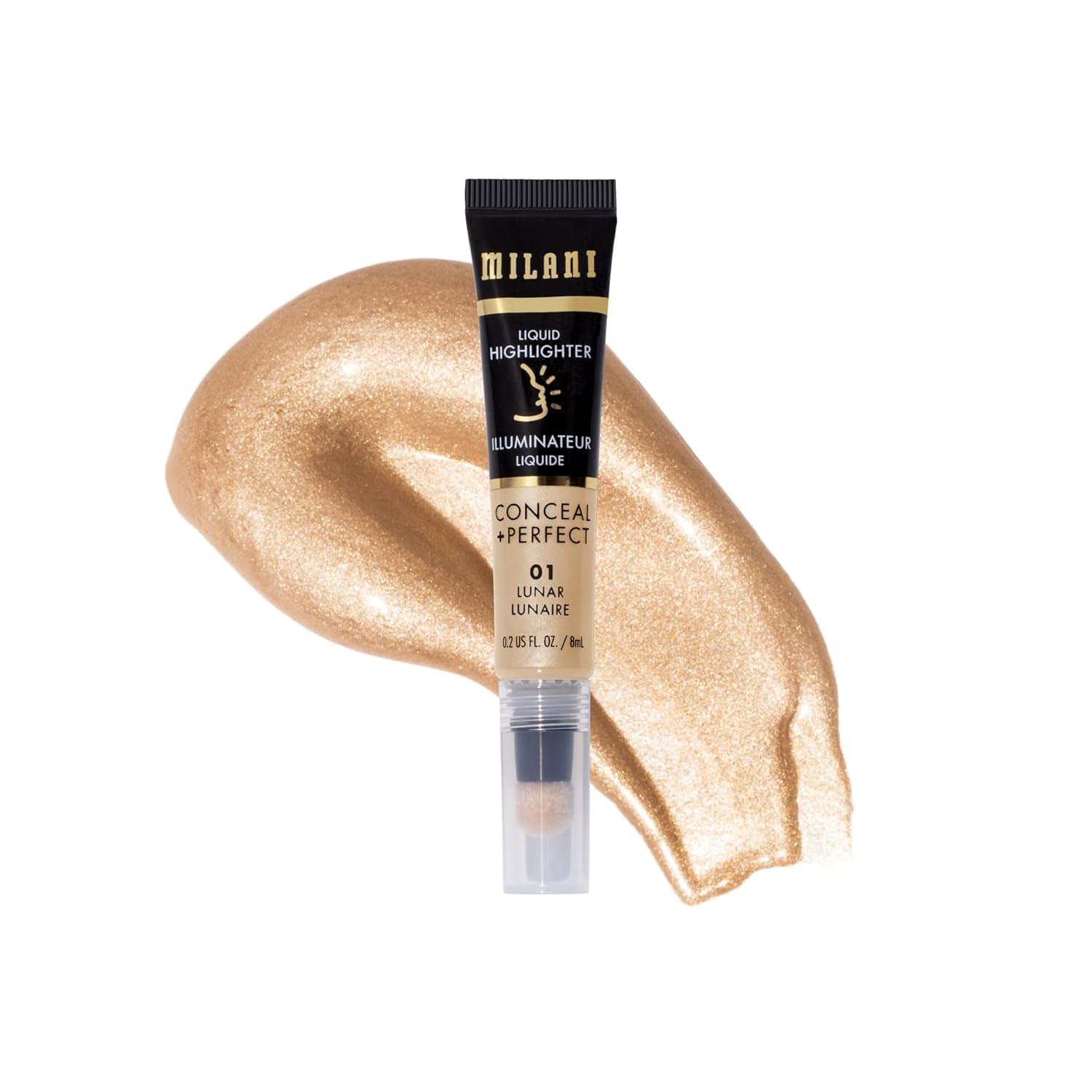 Milani Conceal + Perfect Liquid Highlighter for Added Glow, Face Lift Collection – Lunar