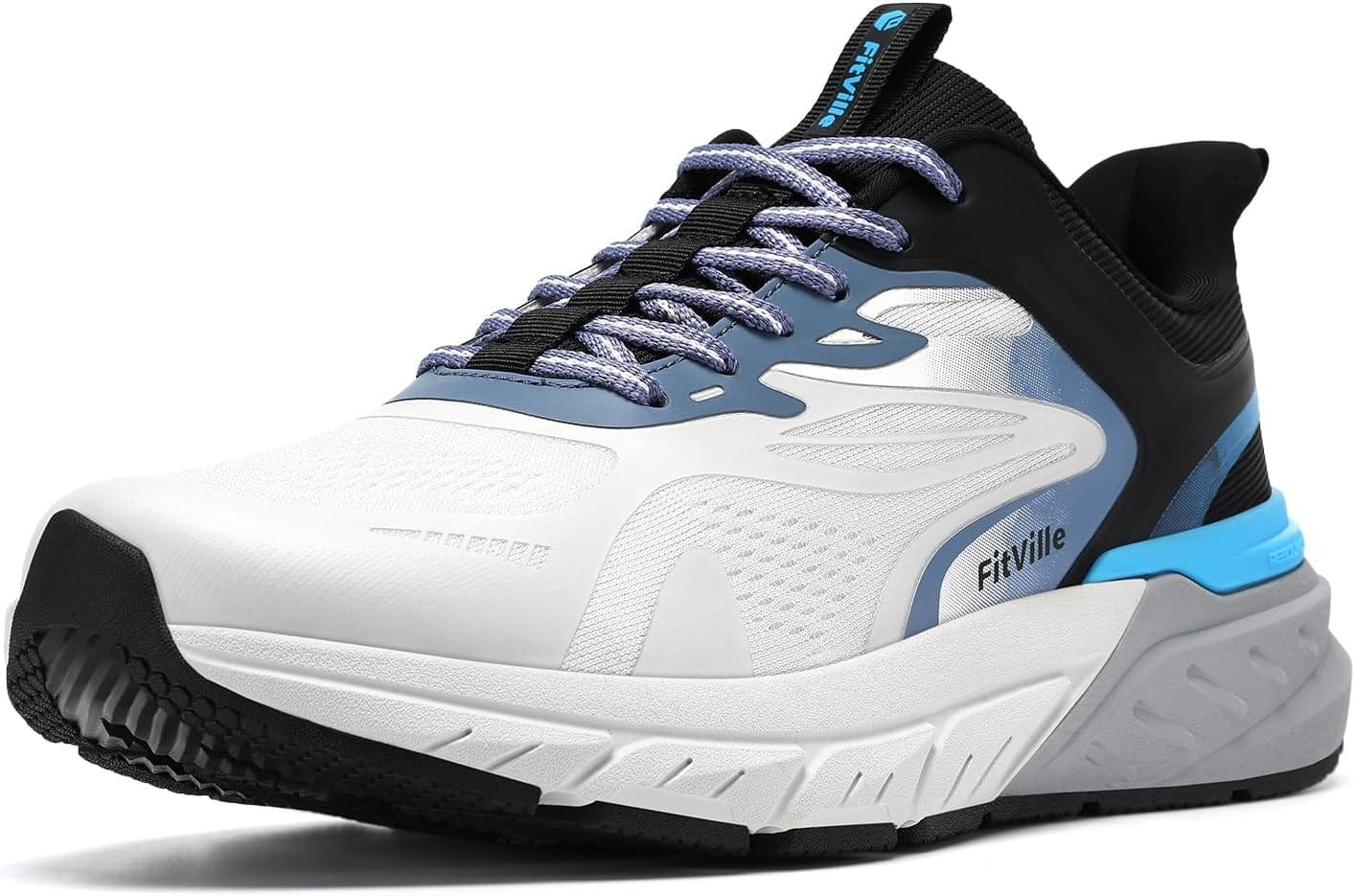 FitVille Comfortable Extra Wide Walking Shoes for Men Lightweight Mens Walking Shoes Wide Width Non Slip Cushioned