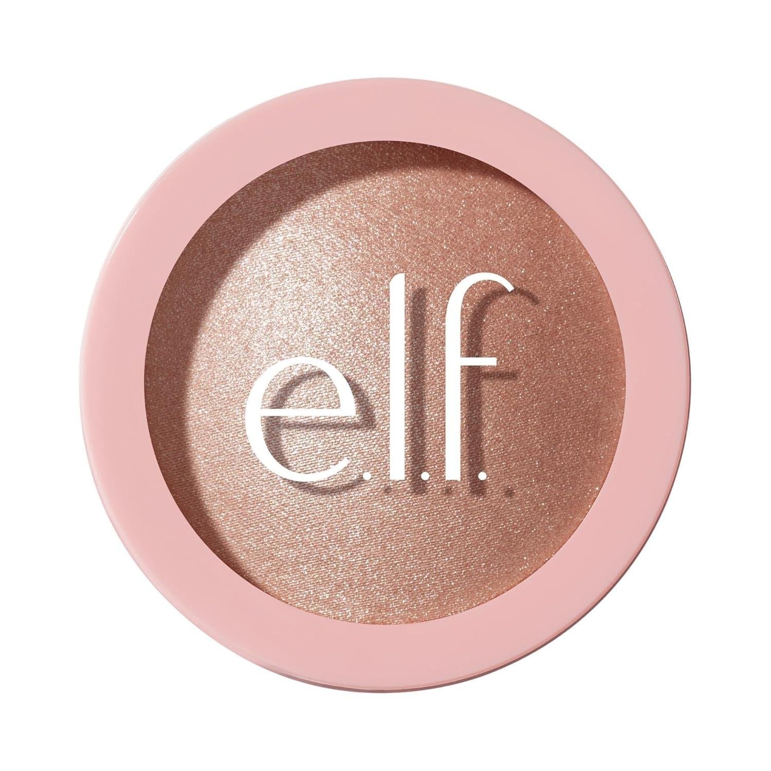 e.l.f. Halo Glow Silky Powder Highlighter, Long-Lasting Luminous Face Finish, Cake-Resistant With Micro-Shimmer, Vegan & Cruelty-Free, Blush Money