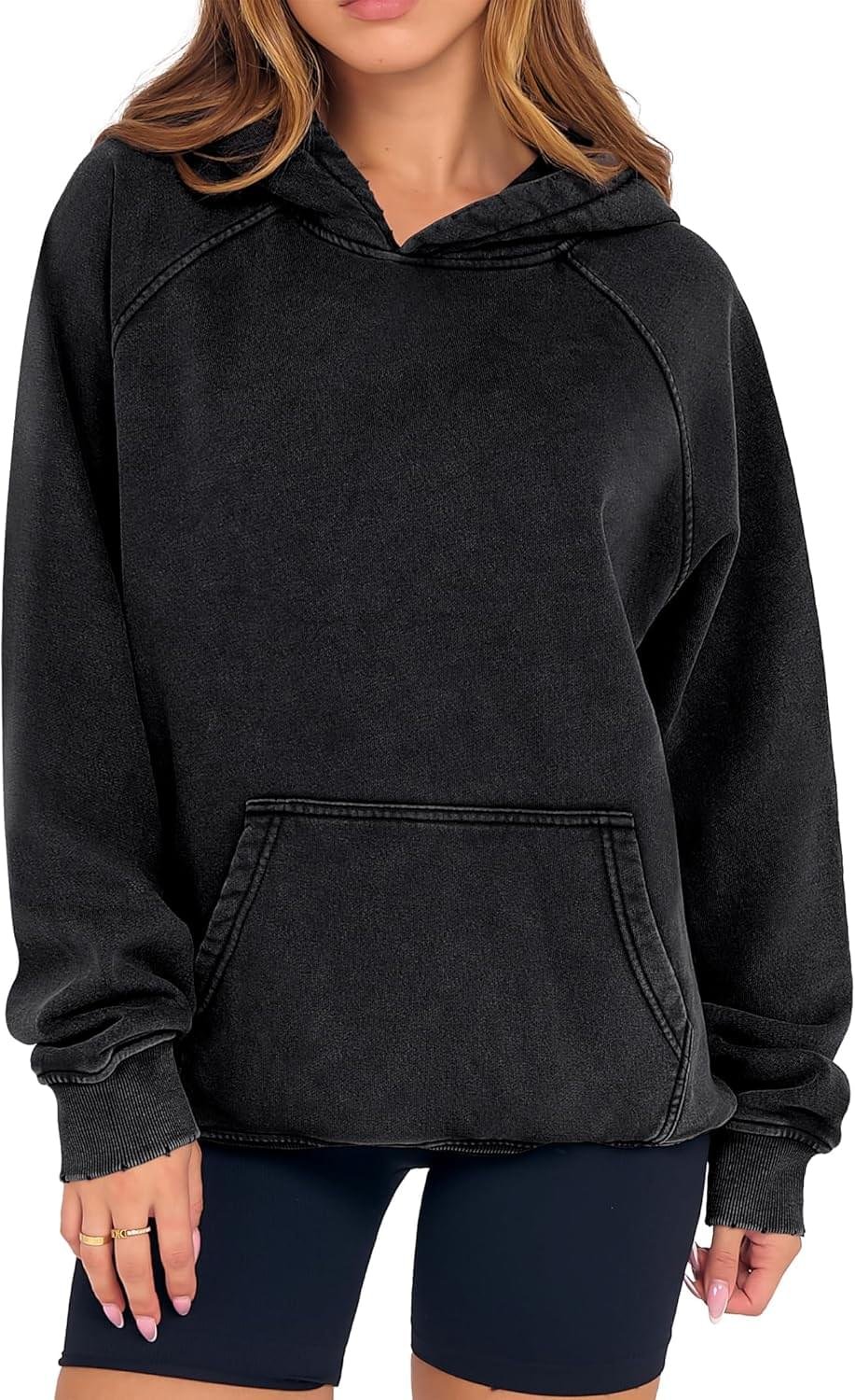 ANRABESS Womens Acid Wash Hoodie Oversized Long Sleeve 2025 Fall Fashion Sweatshirts