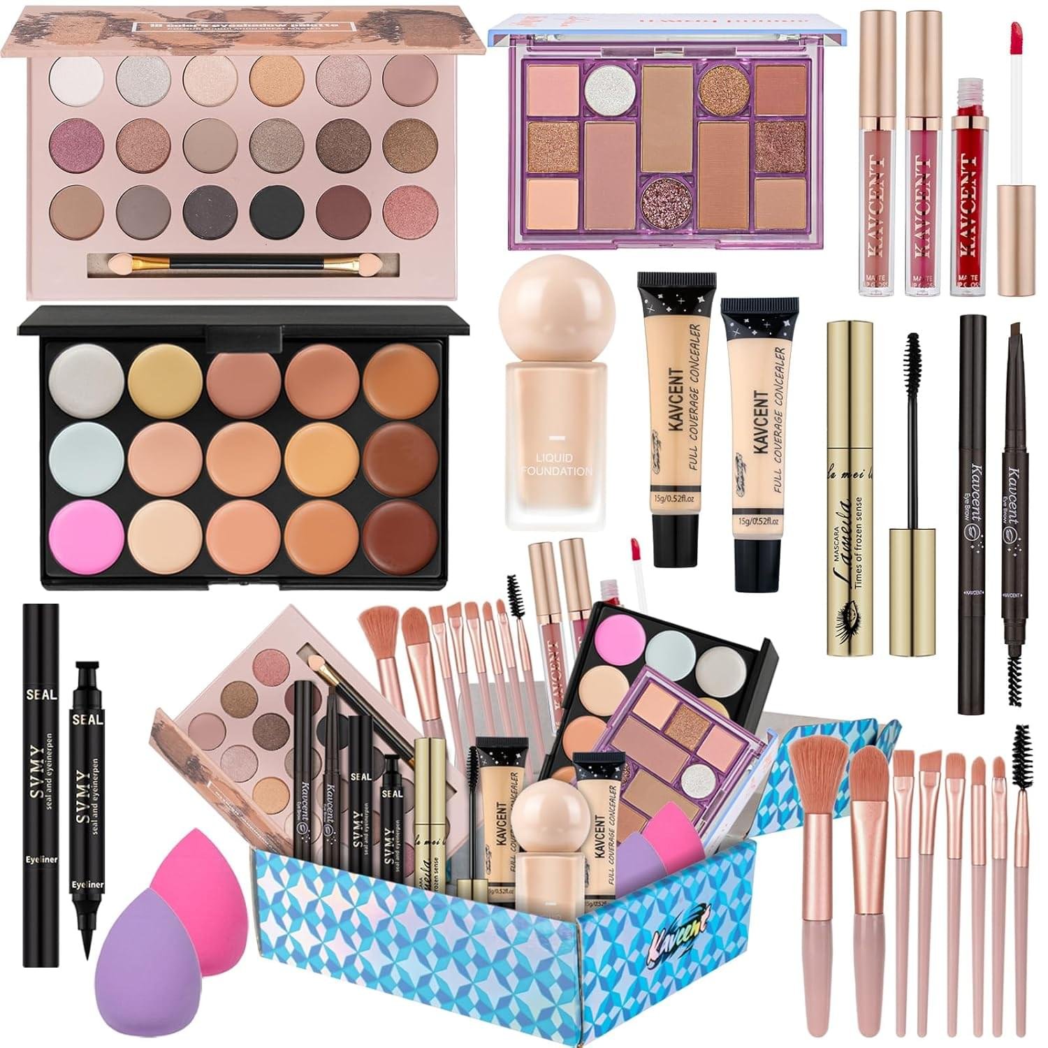 Makeup Kit for Women Full Kit Makeup Set for Teens Teenager Makeup Gift Set for Teen Girls Women Eyeshadow Foundation Makeup Kit for Teens Christmas