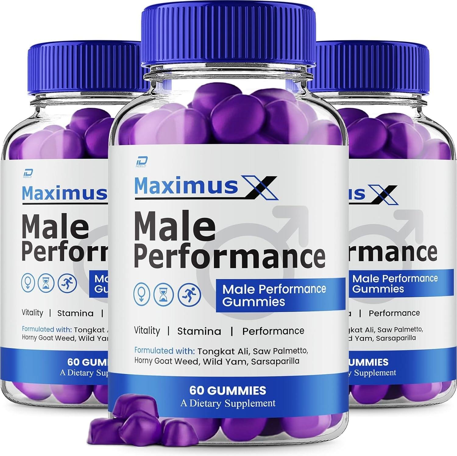 Indelo Maximus X Multivitamin Gummies – MaximusX Gummy Advanced Natural Support (3 Pack – 180 Gummies)